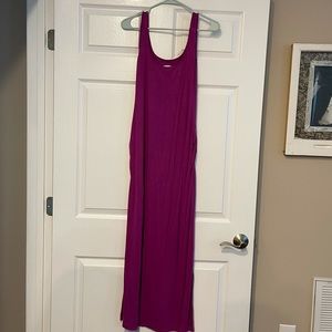 Maternity fitted maxi tank dress